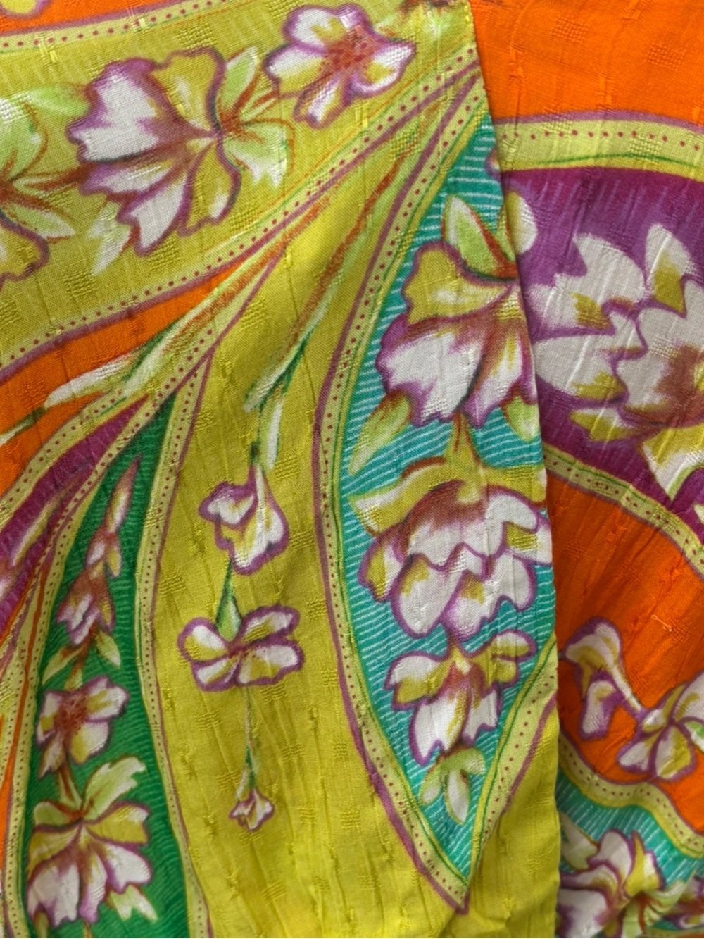 NWT Haute Hippie Floral Paisley Faux Wrap Cropped Boho Blouse - Small - Picture 3 of 8